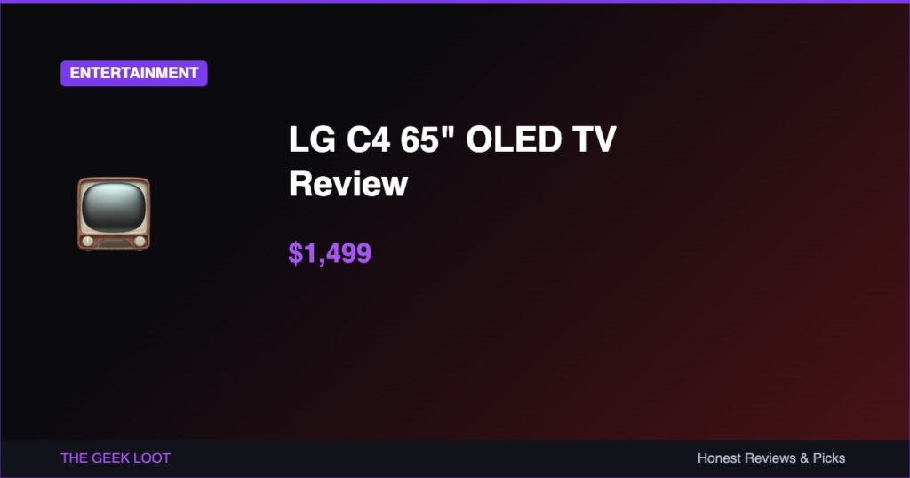 LG C4 65" OLED TV Review